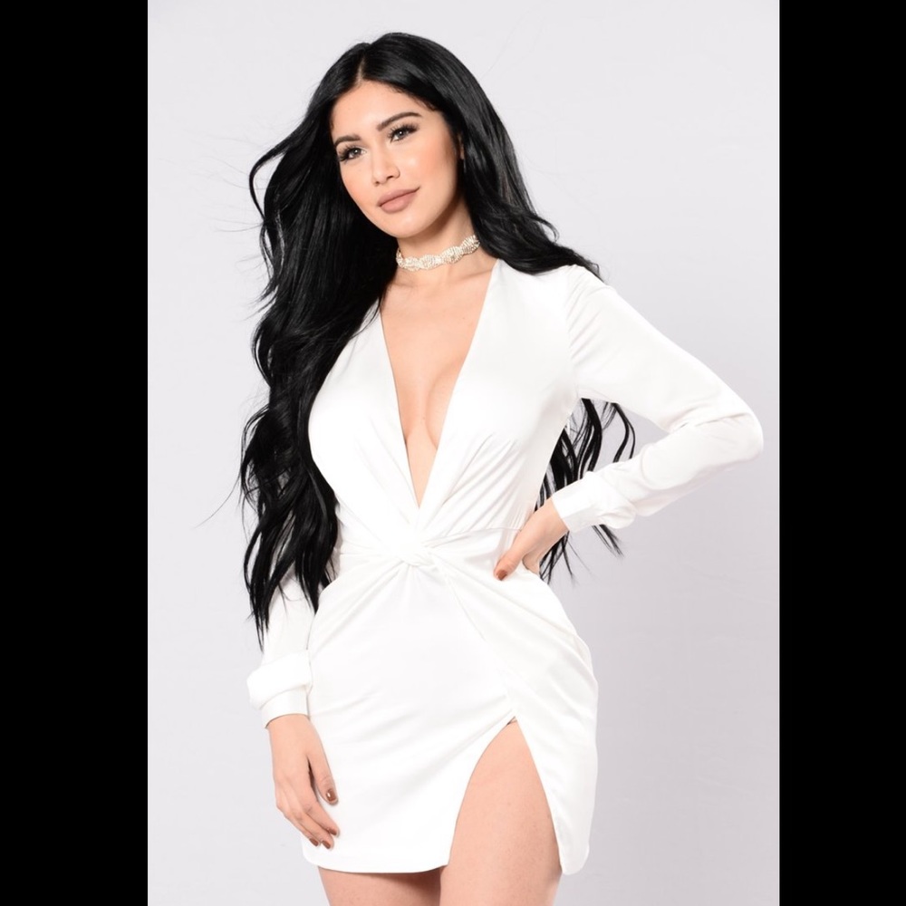 FASHION NOVA Sugar Free dress white